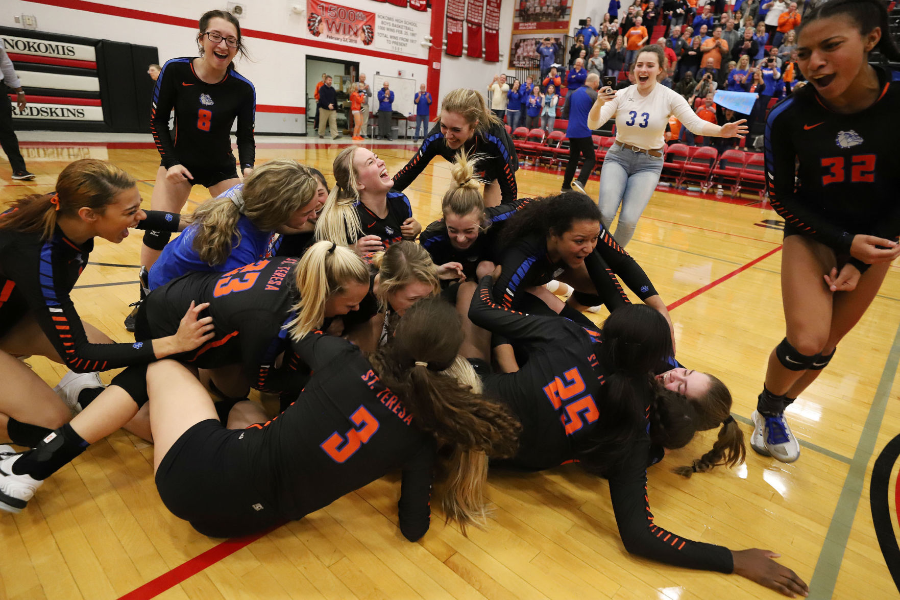 St Teresa vs Jacksonville Routt celebration 1 11.2.18.jpg